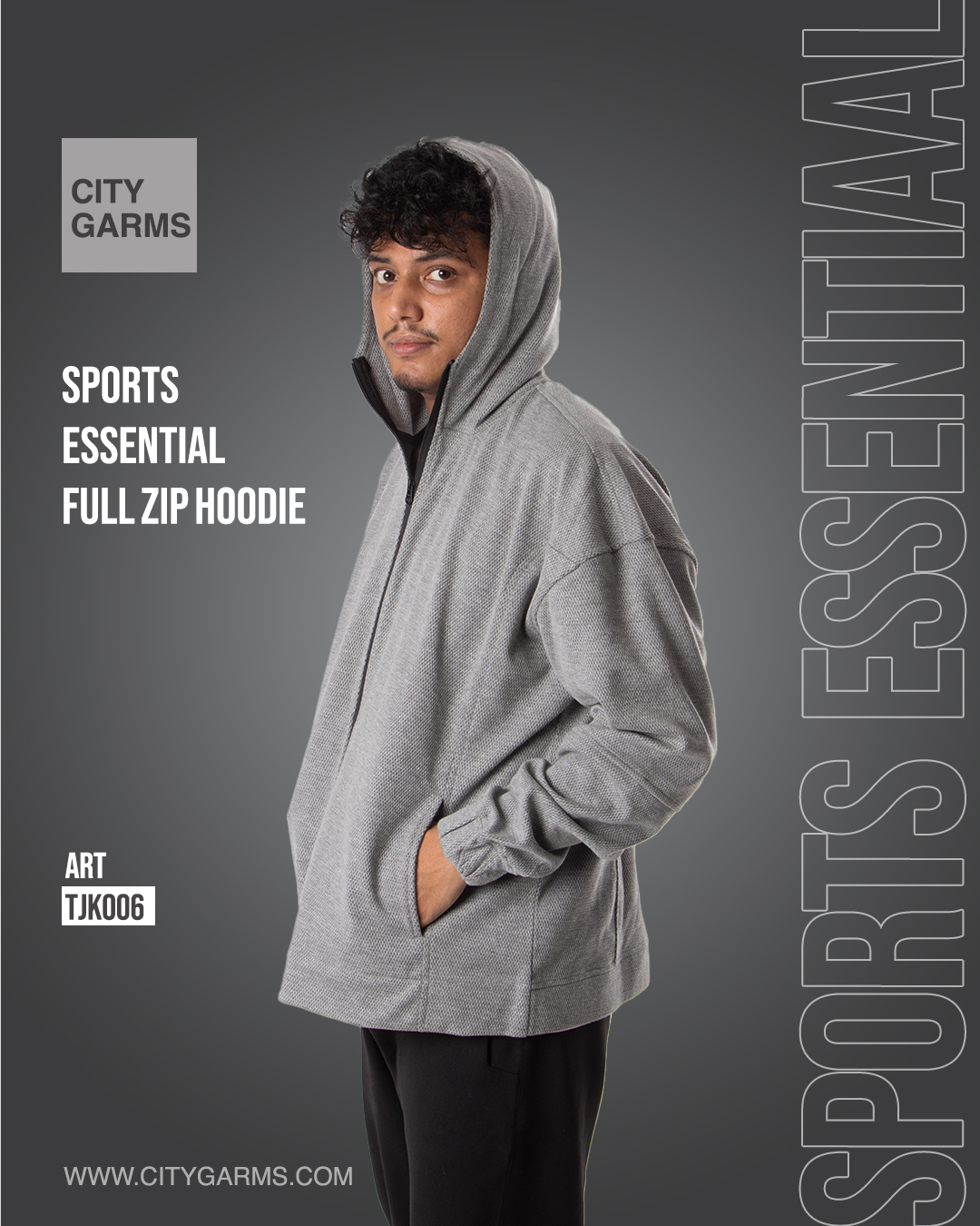 Sports Essential Full Zip Hoodie| Citygarms Sports Essential Full Zip Hoodie| Citygarms